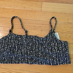 Athleta Black and White Bikini Top L